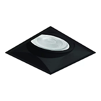 Spot de Embutir Nya Quadrado Facho Orientável PAR20 9,4x9,4x13cm Alumínio Preto Fosco.