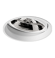 Spot de Embutir Nya Redondo Facho Orientável AR111 Ø13,4x9,3cm Alumínio Branco Fosco Microtexturizado.