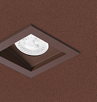 Spot de Embutir Laini Quadrado Facho Orientável AR111 14,8x14,8x10,6cm Alumínio Corten.