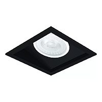 Spot de Embutir Laini Quadrado Facho Orientável PAR30 14,8x14,8x13,9cm Alumínio Preto Acetinado.