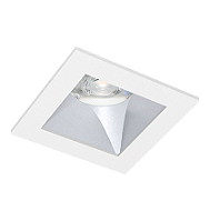 Spot de Embutir LED Kona Quadrado Recuado 4000K 20,4W Bivolt 9x9x7,7cm Alumínio Refletor Prata Acetinado.