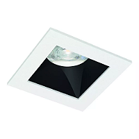 Spot de Embutir LED Kona Quadrado Recuado 2700K 13,7W Bivolt 9x9x6,7cm Alumínio Refletor Preto Acetinado.