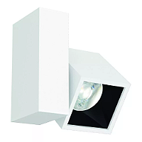 Spot de Sobrepor LED Kona Recuado 2700K 20,4W Bivolt 12x10,55x6,75cm Alumínio Corpo Branco Fosco e Refletor Preto Acetinado.
