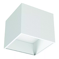 Spot de Sobrepor LED Dhari Quadrado Recuado 3000K 9,1W Bivolt 12,2x12,2x11cm Alumínio Branco Fosco.