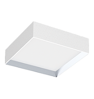 Plafon de Sobrepor LED Dhari Quadrado Recuado 3000K 35,8W Bivolt 32,5x32,5x12cm Alumínio Branco Fosco.