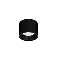 Spot de Sobrepor LED Dhari Redondo 3000K 9,1W Bivolt Ø13,9x11cm Corpo e Refletor Preto Acetinado.