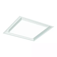 Luminária de Embutir LED Miradi Quadrado 3000K 34,7W Bivolt 8x40x40cm Alumínio e Acrílico Branco Fosco.