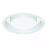 Luminária de Embutir LED Miradi Redondo 5000K 19,9W Bivolt Ø23,5x9cm Alumínio e Acrílico Branco Fosco.