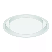 Luminária de Embutir LED Miradi Redondo 5000K 37,4W Bivolt Ø35x10,5cm Alumínio e Acrílico Branco Fosco.