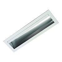 Luminária de Embutir LED aba linear com iluminação assimétrica Wamba Retangular 4000K 9W Bivolt 32x10x3,2cm Corpo e Refletor Branco Fosco.