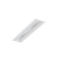 Luminária de Embutir LED Kiini Retangular 3000K 20,6W Bivolt 31x13,5x3,5cm Acrílico, Corpo Branco Fosco e Refletor Prata Acetinado.