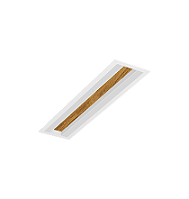 Luminária de Embutir LED Kiini Retangular 2700K 29,5W Bivolt 45,5x13,5x3,5cm Acrílico, Corpo Branco Fosco e Refletor Amadeirado Ubao.