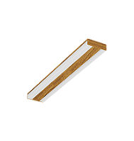 Plafon de Sobrepor LED Kiini Retangular 5000K 29,5W Bivolt 43,5x9x2,8cm Alumínio Amadeirado Miti e Acrílico Branco Fosco.