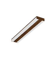 Plafon de Sobrepor LED Kiini Retangular 4000K 73W Bivolt 111,8x9x2,8cm Alumínio Amadeirado Ubao e Acrílico Branco Fosco.