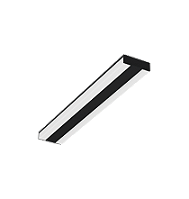 Plafon de Sobrepor LED Kiini Retangular 5000K 73W Bivolt 111,8x9x2,8cm Alumínio Preto Acetinado e Acrílico Branco Fosco.