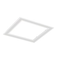 Luminária de Embutir LED com Centro Aberto Joari Quadrado 2700K 73W Bivolt 61,8x61,8x6cm Alumínio Branco Fosco.