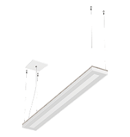 Luminária pendente linear com LED Nichia integrado 5000K 71W Bivolt 115,1x13,4x3,6cm Alumínio Branco Fosco.