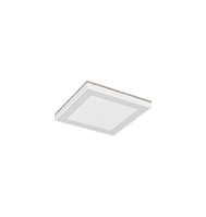 Luminária de sobrepor com LED Nichia integrado com efeito moldura de luz 2700K 36,7W Bivolt 32,8x32,8x3,6cm Alumínio Branco Fosco.