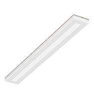 Luminária de sobrepor linear LED Nichia integrado com efeito moldura de luz 3000K 71W Bivolt 115,1x13,4x3,6cm Alumínio Branco Fosco.
