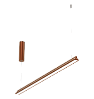 Pendente LED Jasiri Linear 3000K 36,7W Bivolt 113x4,5x3,8cm Alumínio Cobre Clássico.
