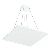 Pendente LED Eneza Quadrado Luz Indireta 4000K 37,2W Bivolt 50x50cm Alumínio Branco Fosco.