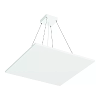 Pendente LED Eneza Quadrado Luz Indireta 2700K 58,8W Bivolt 60x60cm Alumínio Branco Fosco.