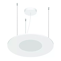 Pendente LED Eneza Redondo Luz Indireta 2700K 41,9W Bivolt Ø60cm Alumínio Branco Fosco.