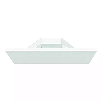 Plafon de Sobrepor LED Eneza Quadrado Luz Indireta 2700K 58,8W Bivolt 60x60x11cm Alumínio Branco Fosco.