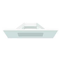 Plafon de Sobrepor LED Eneza Quadrado Luz Indireta 3000K 58,8W Bivolt 60x60x11cm Alumínio Branco Fosco.