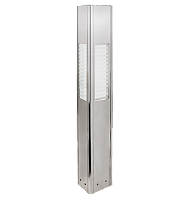 Poste Balizador LED Uzuri Triangular Externo 5000K 8W Bivolt 100x20,1x20,1cm Alumínio Anodizado Brilhante e Vidro.