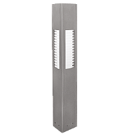 Poste Balizador LED Uzuri Triangular Externo 4000K 8W Bivolt 100x20,1x20,1cm Alumínio Prata Fosco e Vidro.