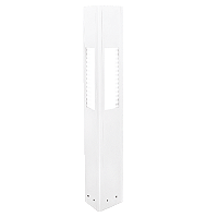 Poste Balizador LED Uzuri Triangular Externo 4000K 8W Bivolt 100x20,1x20,1cm Alumínio Branco Fosco e Vidro.