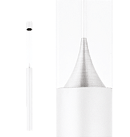 Poste de Luz LED Zio Cilíndrico Externo 2700K 16W Bivolt 300xØ15,3cm Alumínio Branco Fosco e Acrílico.