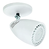 Spot de Sobrepor Longo Ideia PAR30 18,9x10x16cm Alumínio Branco Fosco.
