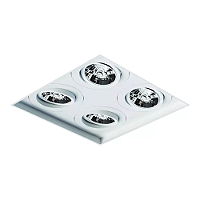 Spot de Embutir Sura No Frame Quadrado AR70 25,2x25,2x9,8cm Alumínio Branco Fosco.