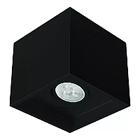 Spot de Sobrepor Sura Quadrado Recuado Mini Dicroica 8x8,8x8,8cm Alumínio Preto Fosco.