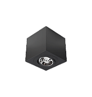 Spot de Sobrepor Sura Face Plana Quadrado AR70 12,3x12,8x12,8cm Alumínio Preto Fosco.