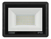 Refletor Led Slim 100w 12v-24v 6500k preto SMD IP66 bivolt.