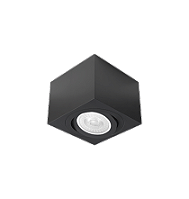 Spot de Sobrepor Sura Face Plana Quadrado PAR30 12,8x16,6x16,6cm Alumínio Preto Fosco.