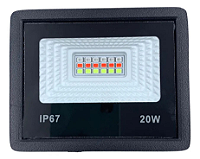Refletor Holofote LED RGB 20W SMD A Prova D'Água IP67.