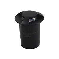 Balizador Cogumelo Preto 1W 3000K Branco Quente IP65 Bivolt.