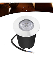 Balizador Spot Led Embutir 3000K Branco Quente Chao Piso Jardim 1w Ip66.