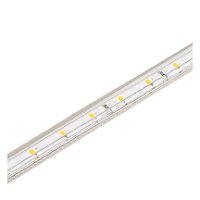 Fita LED 25 metros 5W/M 3000K 220V IP67 uso externo potência total 125W.