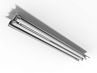 Luminária de alto rendimento tipo Gaivota para 2 lâmpadas 9/10W 60cm.