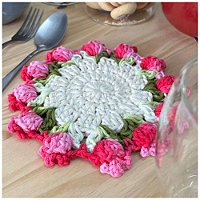 Porta Copos Flor de Tulipa em Crochê | Elegância para Sua Mesa