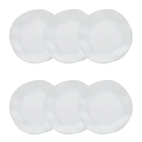 Jogo de 6 Pratos Fundos 22,5 Cm Ryo White