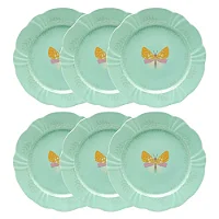 Jogo de 6 Pratos Rasos 29 Cm Soleil Mariposas