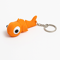 Chaveiro Peixe Articulado Laranja