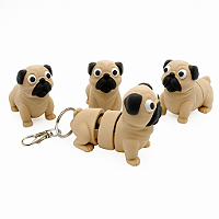 Chaveiro Pug Divertido