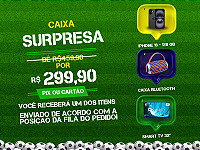 Caixa Surpresa Iphone 16 ou Caixa Bluetooth ou Smart TV 32"